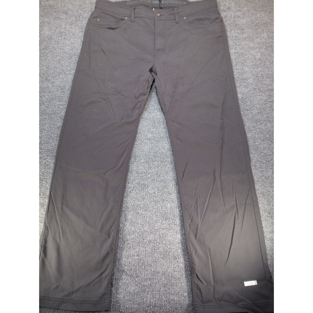 prAna Mens 38 Slim Fit Stretch Pants Gray 5 Pocket Outdoor Travel Hiking